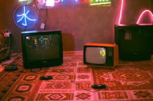 Dettaglio di un televisore anni