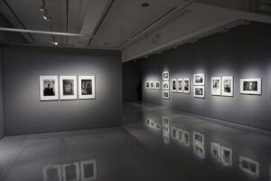 Installazione luminosa in uno spazio espositivo